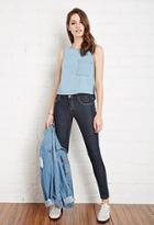Forever21 Chambray Pocket Top