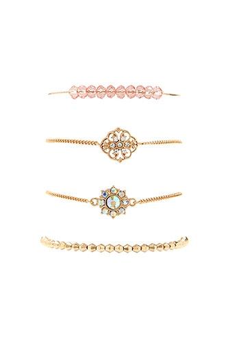 Forever21 Beaded Charm Bracelet Set