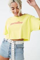 Forever21 Paradise Graphic Crop Top