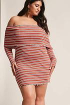 Forever21 Plus Size Foldover Stripe Dress