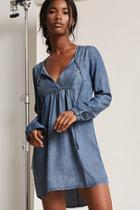 Forever21 Chambray Pintuck Tunic