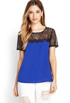 Forever21 Ornate Lace Woven Top