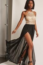 Forever21 Brocade M-slit Maxi Dress
