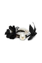 Forever21 Black Faux Flower Hair Tie Set