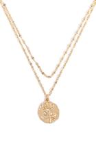 Forever21 Layered Rose Pendant Necklace