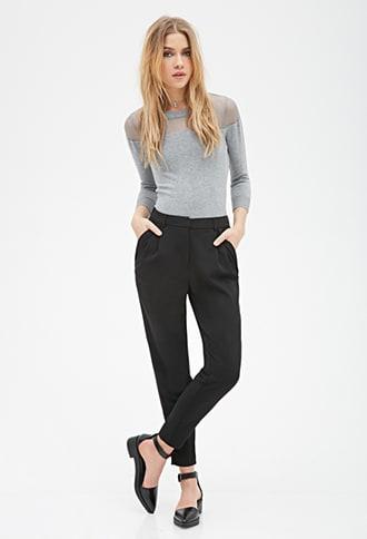 Forever21 Cuffed Pocket Woven Pants