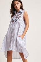 Forever21 Embroidered Shirt Dress