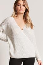 Forever21 Surplice Purl Knit Sweater