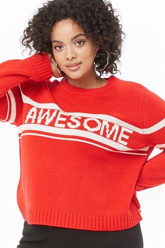 Forever21 Plus Size Awesome Graphic Sweater