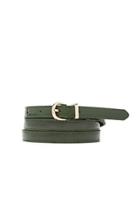 Forever21 Green Skinny Faux Leather Belt