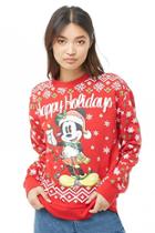 Forever21 Holiday Mickey Graphic Sweatshirt