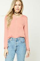 Forever21 Satin Keyhole Top
