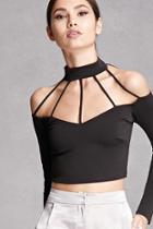 Forever21 Caged Choker Neck Crop Top