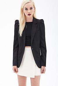 Forever21 Puffed-shoulder Boyfriend Blazer
