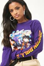 Forever21 Dragon Ball Z Graphic Raw-cut Top