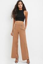 Forever21 Sailor-buttoned Wide-leg Trousers