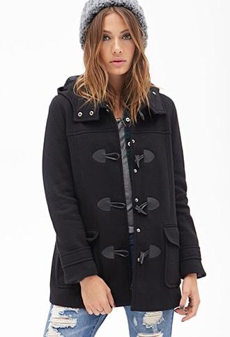 Forever21 Hooded Toggle Coat