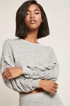 Forever21 Heathered Knit Ruched Sweater