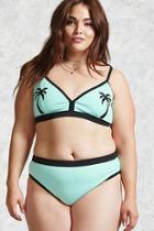 Forever21 Plus Size Palm Tree Bikini Top