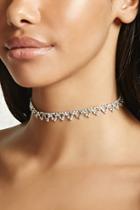 Forever21 Rhinestone Cutout Choker