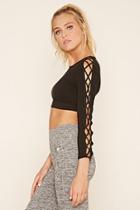 Forever21 Women's  Active Cutout Crop Top