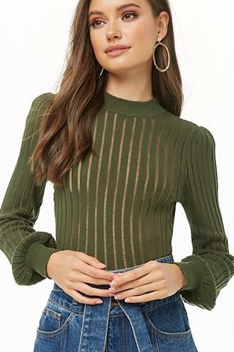 Forever21 Shadow Striped Sweater