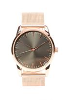 21 Men Mesh Strap Analog Watch (rose Gold)