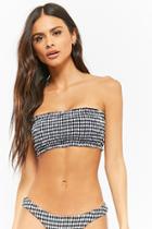 Forever21 The Weekend Brand By Tee Ink Gingham Bandeau Bikini Top