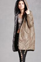 Forever21 Quilted Hooded Puffer Jacket