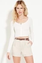 Forever21 Belted Linen-blend Shorts
