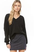 Forever21 French Terry V-neck Sweatshirt