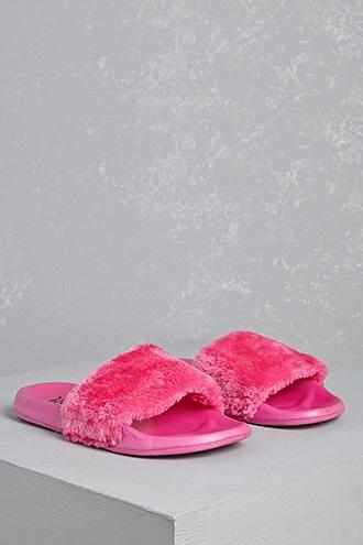 Forever21 Lfl By Lust For Life Furry Slides