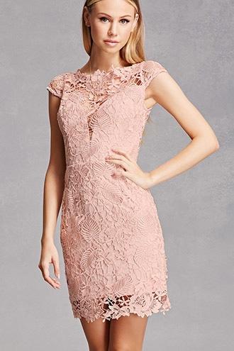 Forever21 Soieblu Crochet Bodycon