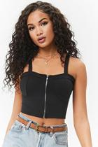 Forever21 Exposed Zipper Crop Cami