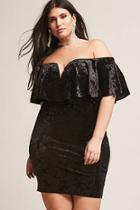 Forever21 Plus Size Metallic Off-the-shoulder Dress