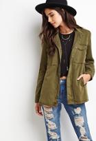 Forever21 Buttoned Zip-front Utility Jacket