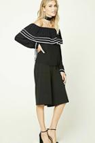 Forever21 Contemporary Striped Flounce Top