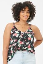 Forever21 Plus Size Floral Crepe Strappy Cami