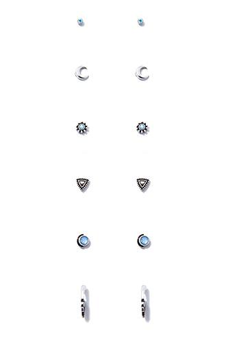 Forever21 Etched Faux Gem Earrings Set