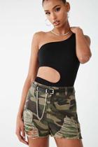Forever21 Distressed Camo Shorts