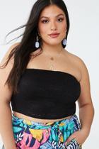 Forever21 Plus Size Perforated Cropped Tube Top