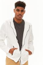 Forever21 Striped Zip-front Windbreaker