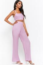 Forever21 Cutout Cropped Cami & Wide-leg Pants Set
