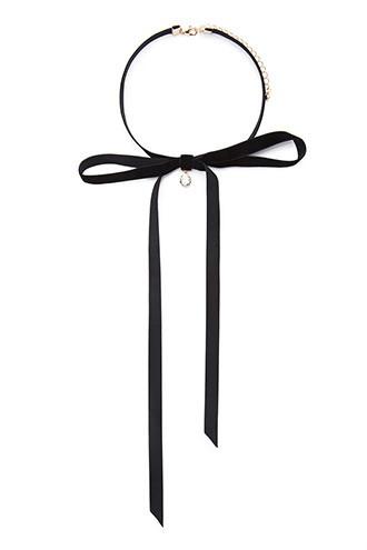 Forever21 Velvet Bow Choker