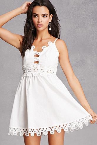 Forever21 Crochet Embroidered Mini Dress