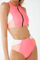 Forever21 High-waist Colorblock Bikini Bottoms