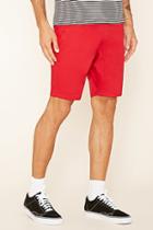 21 Men Men's  Red Cotton-blend Drawstring Shorts