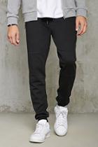 21 Men Men's  Contrast Zip-front Joggers