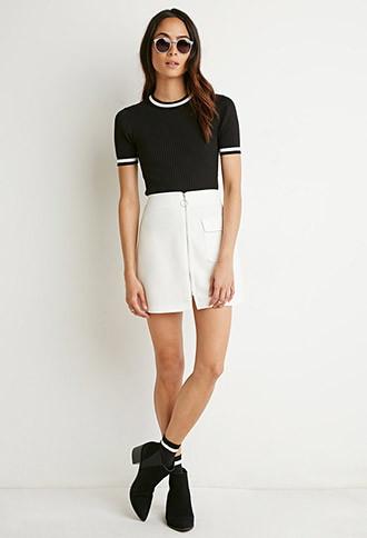 Forever21 Zip-front Mini Skirt