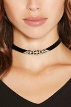 Forever21 Filigree Faux Suede Choker